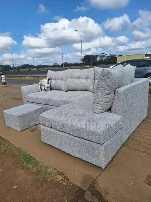 Modern 5-Seater L-Shaped Sofa with Ottoman