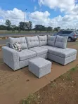 Modern 5-Seater L-Shaped Sofa with Ottoman - 2
