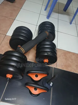 Set ya Dumbbell, Kettlebell, na Barbell 6-in-1 Inayoweza Kurekebishwa