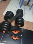 Set ya Dumbbell, Kettlebell, na Barbell 6-in-1 Inayoweza Kurekebishwa - 1