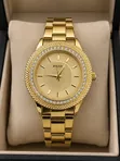 Luxury Gold PAID Men's Watch - Crystal Bezel, Stainless Steel - 2