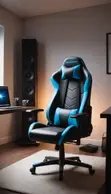 Kiti cha Michezo cha Ngozi chenye Ergonomic - Kijani - 4
