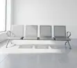 4-Seater Link Steel Bench - White - 2