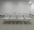 4-Seater Link Steel Bench - White - 4