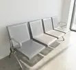 4-Seater Link Steel Bench - White - 5