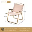 Foldable Camping Chair with Wood Armrest - 1
