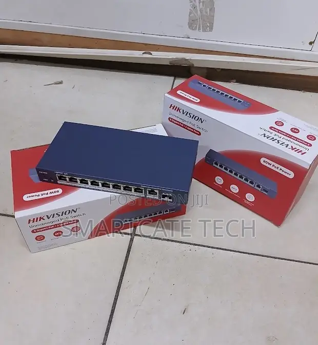 Hikvision DS-3E0510P-E/M 8-Port Gigabit PoE Network Switch - 1