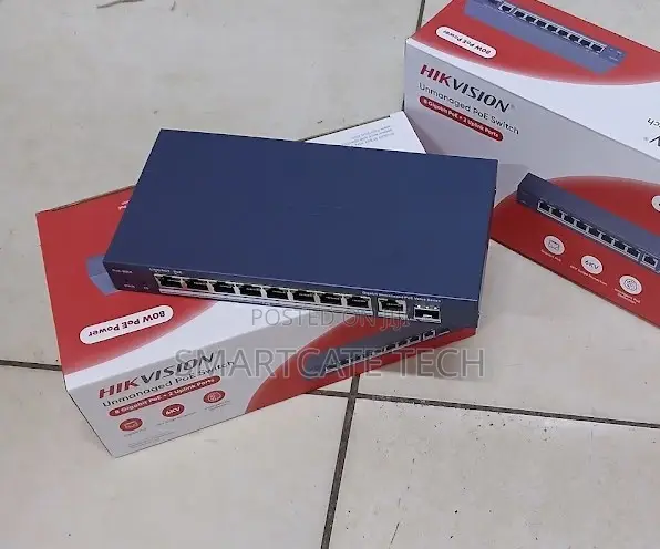Hikvision DS-3E0510P-E/M 8-Port PoE Switch - 1