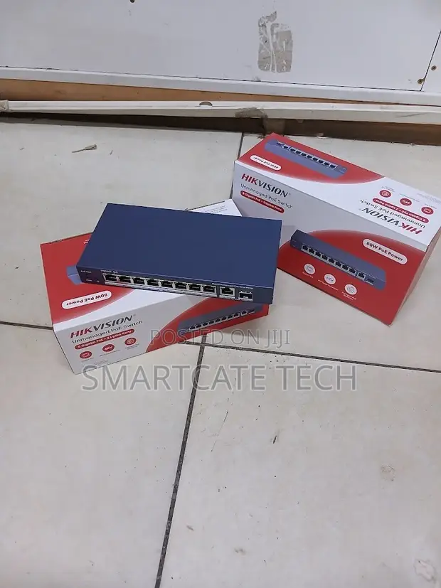 Hikvision DS-3E0510P-E/M 8-Port PoE Network Switch - 1