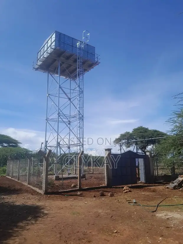 Elevated Steel Water Tank & Tower Installation - Isinya - 1