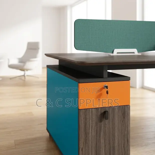 Modern 4-Seater Team Workstation Desk - 1