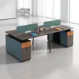 Modern 4-Seater Team Workstation Desk - 2