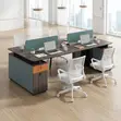 Modern 4-Seater Team Workstation Desk - 5