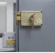 ABK Steel Rim Lock Gate Lock Deadbolt Night Latch Keyed - 3