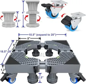 200KG Fridge & Washing Machine Stand Trolley