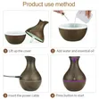 Wooden Ultrasonic Air Humidifier Aroma Diffuser 130ml - 2
