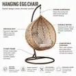 Leisure Swing Chair - Brown Stainless Steel - 5