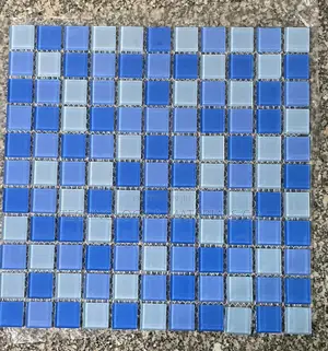 Ocean Blue Glass Mosaic Tiles - 30x30cm