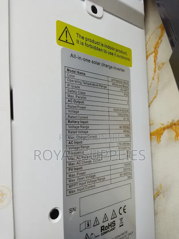 SRNE 5kW 100A Hybrid Inverter - 1