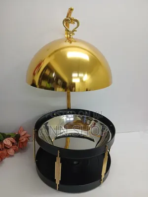 8L Round Chafing Dish - Golden Stainless Steel