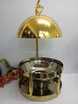 8L Round Chafing Dish - Dhahabu ya Stainless Steel - 2