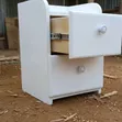 2-Drawer White Bedside Locker - 2