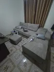 Grey Fabric L-Sofa Set - 1
