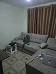 Grey Fabric L-Sofa Set - 3