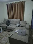 Grey Fabric L-Sofa Set - 5
