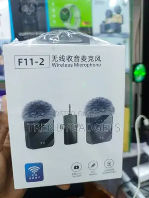 F11-2 Dual Wireless Lavalier Microphone 3-in-1