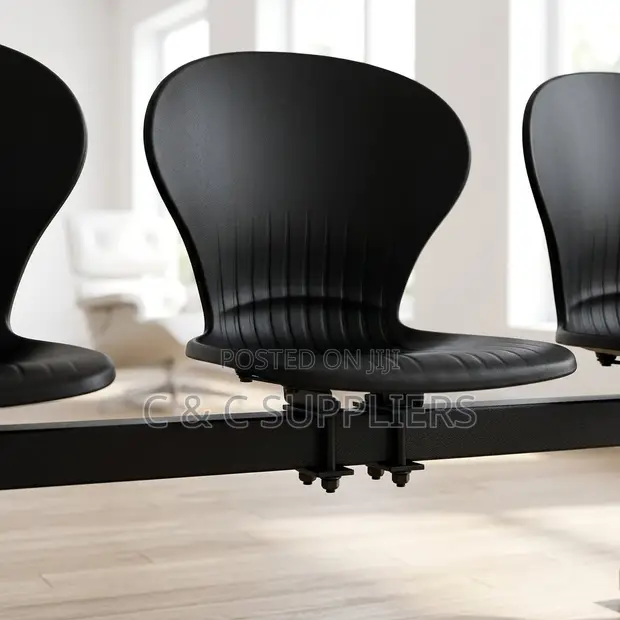 3-Way Plastic Airport Waiting Bench - 1