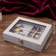 Elegant Velvet Jewellery Box with Clear Top - 3
