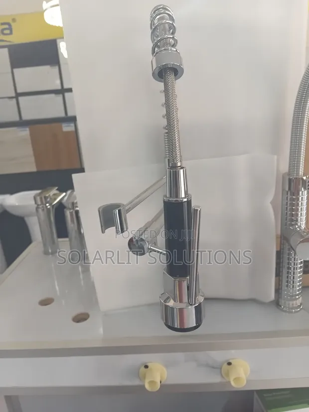 Spring Pull-Down Kitchen Faucet - Dual-Function Spray Head - 1