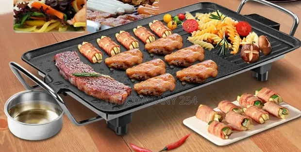 Brand New Electric Non-Stick Rectangular Hot Plate Smokeless - 1