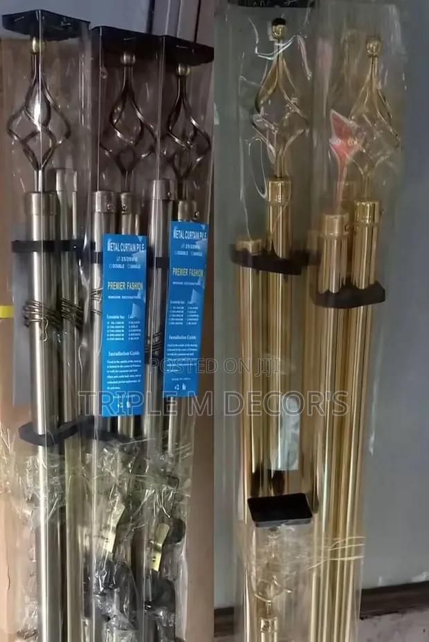 Quality 2m Double Adjustable Curtain Rods - 1