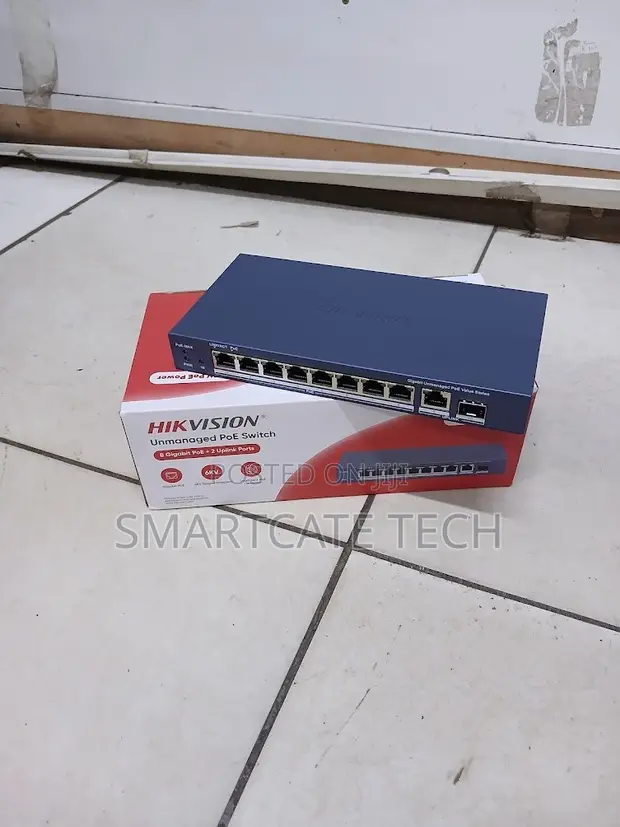 Hikvision DS-3E0510P-E/M 8-Port PoE Network Switch - 1