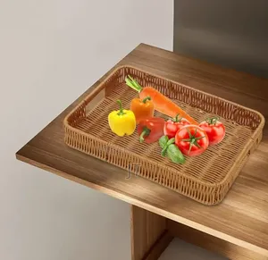3-in-1 Handmade Rattan Trays
