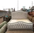 5x6 Grey Mocket Diamond-Tufted Bed - 2