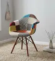 Eames Patchwork Office Chair with Armrests - 1