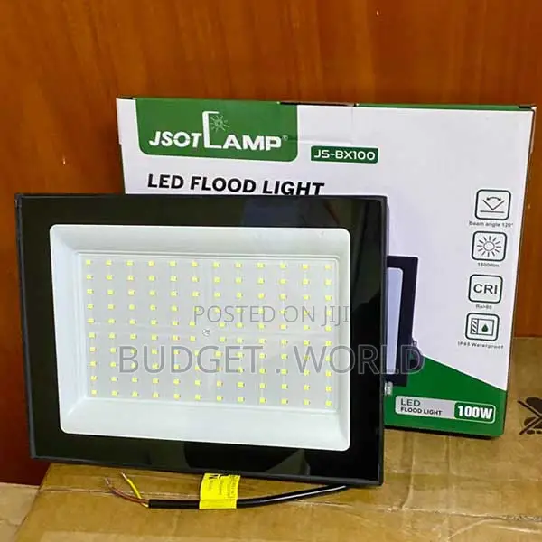 100W LED Flood Light - Remote Control, Nyeupe ya Joto, IP66 - 1