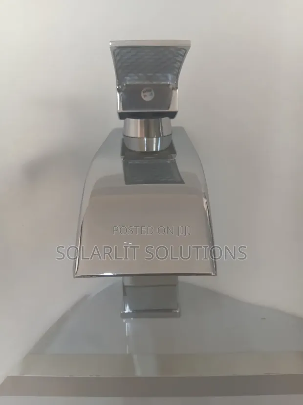 Modern Chrome Waterfall Basin Mixer Tap - 1