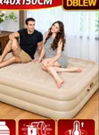 Queen Size 5x6 Double Height Inflatable Mattress with Pump - 1