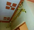 Fimbo ya Pazia ya Dhahabu 2m Double Set Kamili - 1