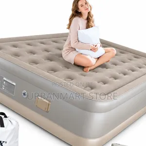 Queen Size Air Mattress Inajipuliza Yenyewe (5x6) na Pedi 2