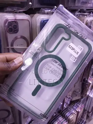 Kifaa cha Samsung Galaxy S23+ cha Uwazi cha Magsafe chenye Vituo vya Kijani