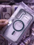 Kifaa cha Samsung Galaxy S23+ cha Uwazi cha Magsafe chenye Vituo vya Kijani - 1