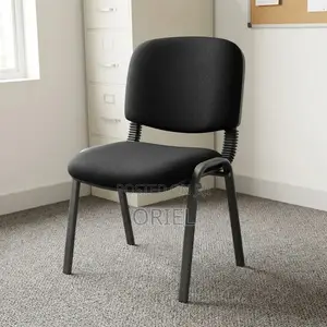 Tosca Waiting Chair ya Ofisi Inayoweza Kupangwa - Nyeusi