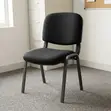 Tosca Waiting Chair ya Ofisi Inayoweza Kupangwa - Nyeusi - 1