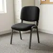 Tosca Waiting Chair ya Ofisi Inayoweza Kupangwa - Nyeusi - 3