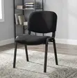 Tosca Waiting Chair ya Ofisi Inayoweza Kupangwa - Nyeusi - 5